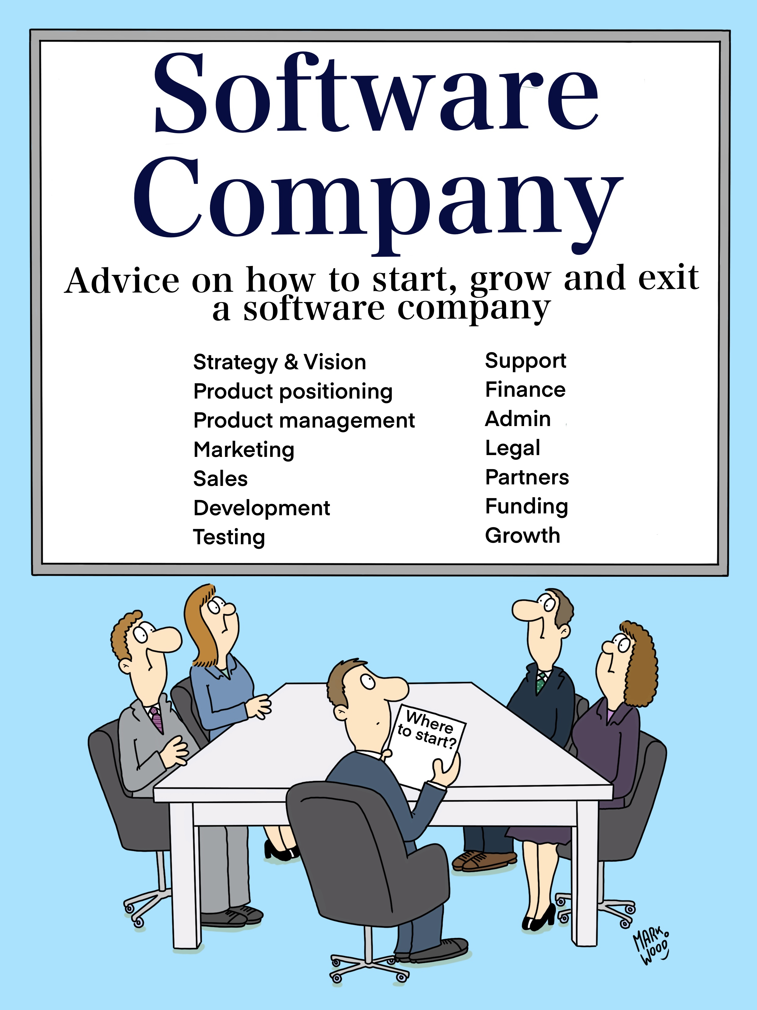 Software Company Book Cover Illustration